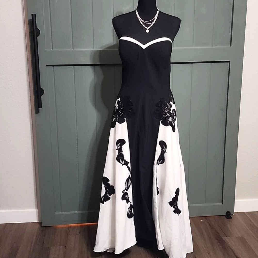Formal Black and White dress